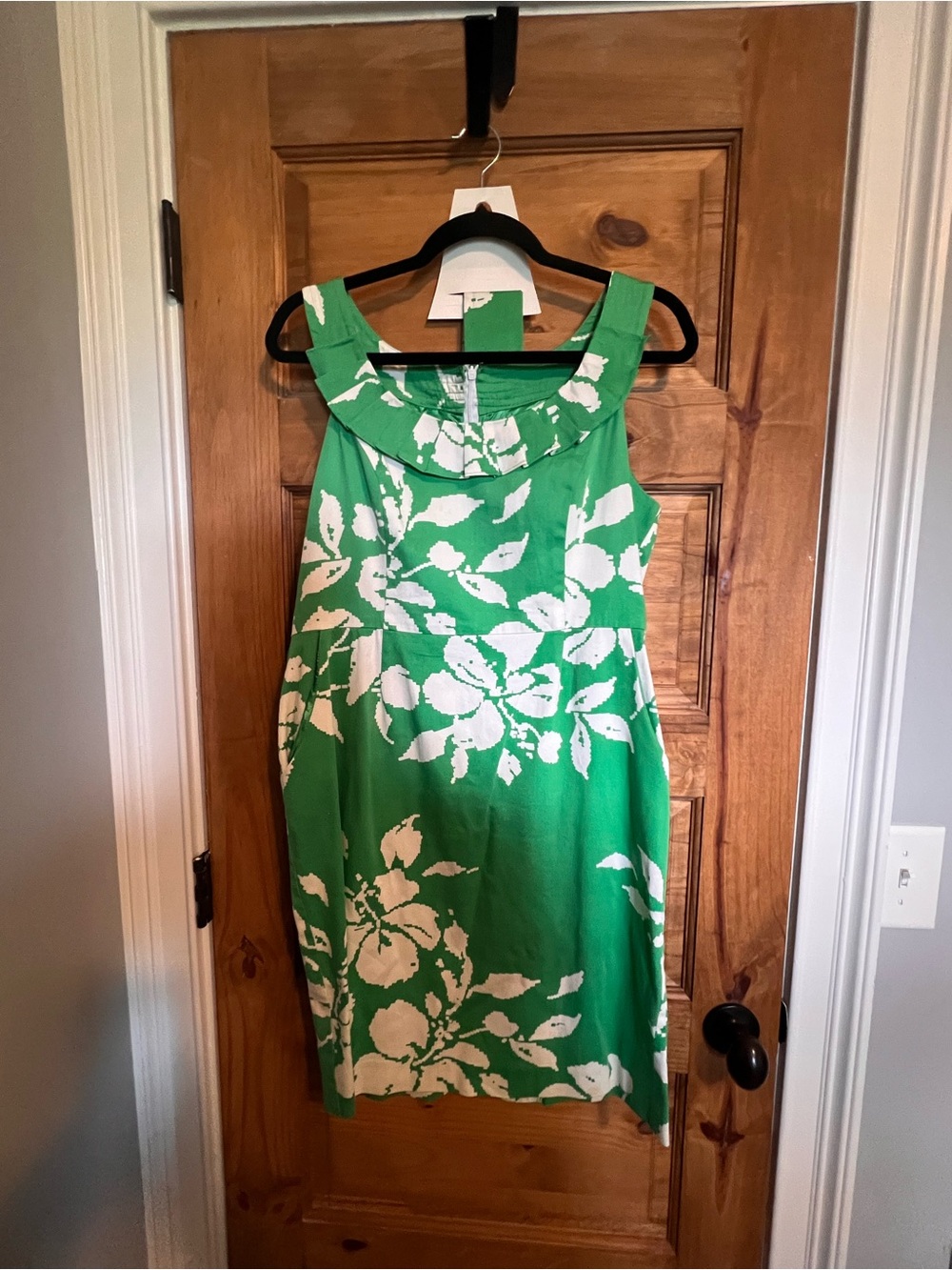 Studio I Green Floral Scoop-Neck Midi Dress